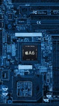 Apple A6 chip, blue background for iPhone 5