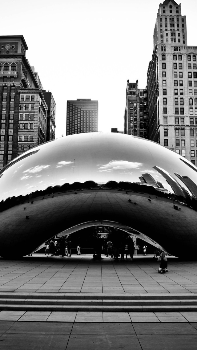 Chicago City view iPhone 5 wallpaper 640*1136